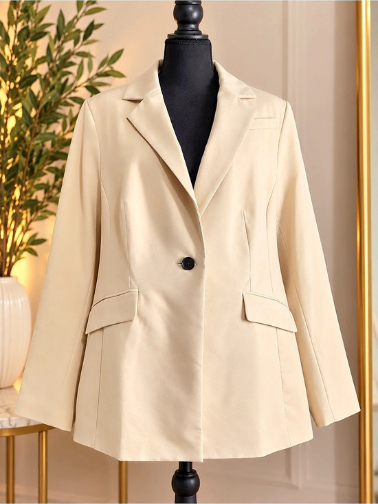 Lane Bryant Jackets & Blazers - Lane Bryant Single-Button Blazer Cream Size 16 NWT